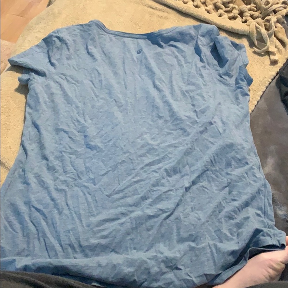 lululemon athletica Light Blue Short Sleeve Tee